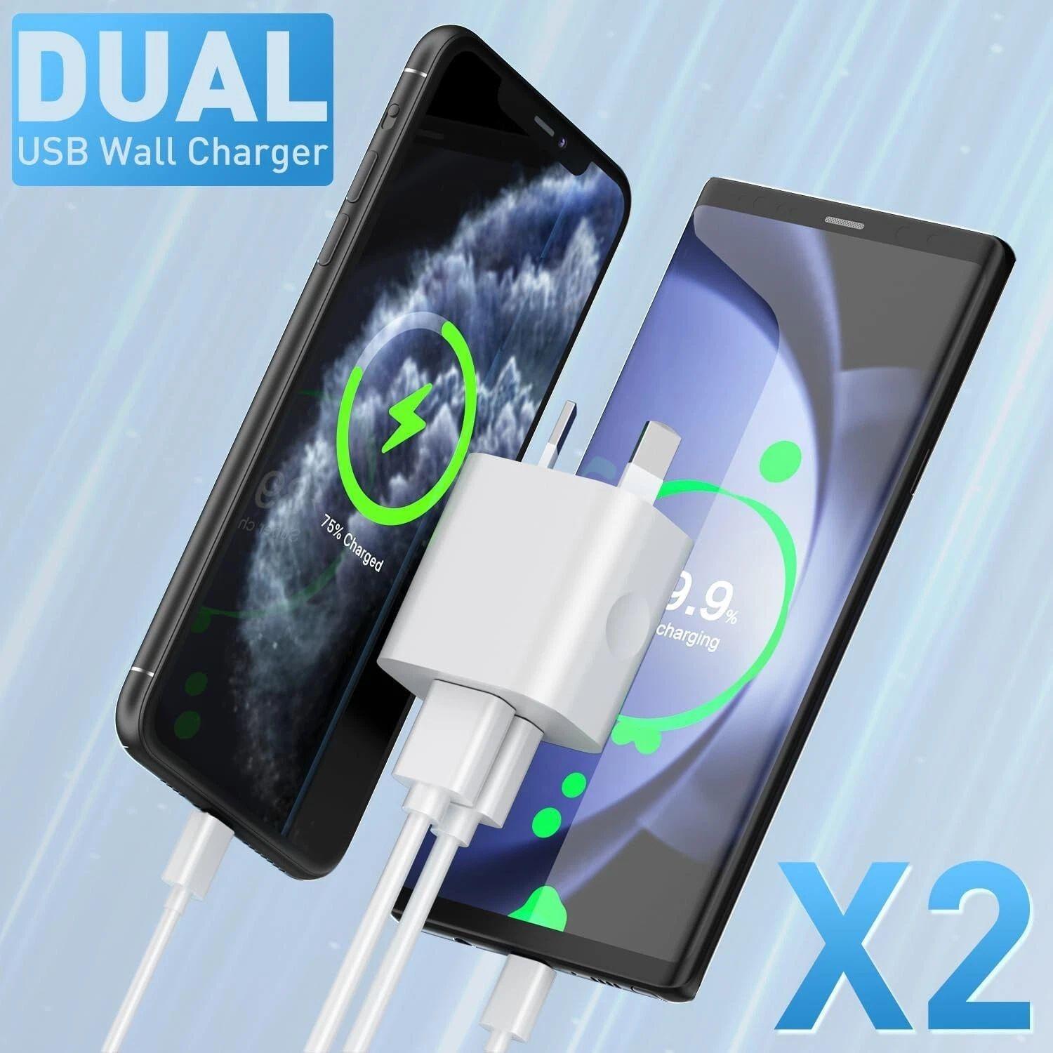 Renoverad 9eight5 Dual USB Power Adapter Wall Plug (NZ / AUS) - Reebelo Sverige