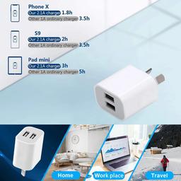 Renoverad 9eight5 Dual USB Power Adapter Wall Plug (NZ / AUS) - Reebelo Sverige