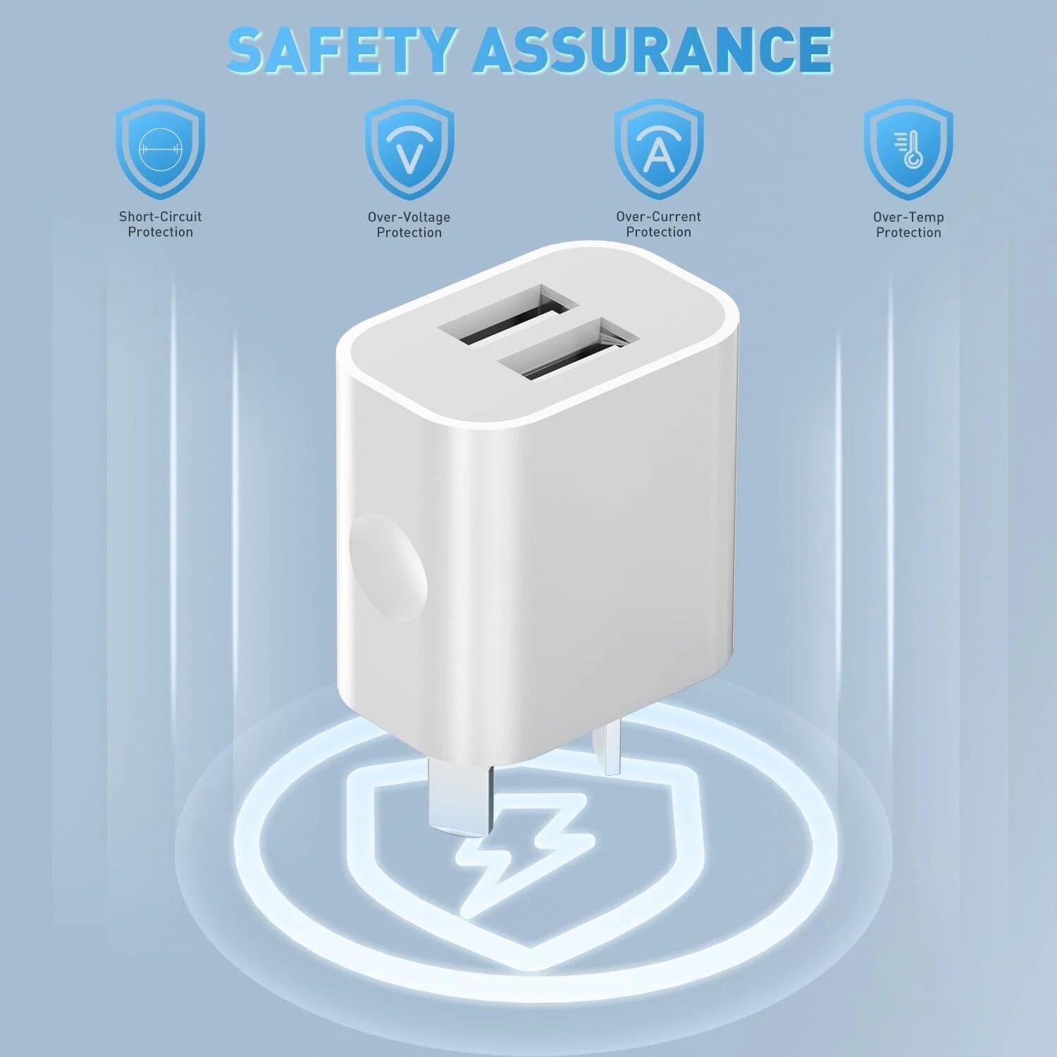 Renoverad 9eight5 Dual USB Power Adapter Wall Plug (NZ / AUS) - Reebelo Sverige