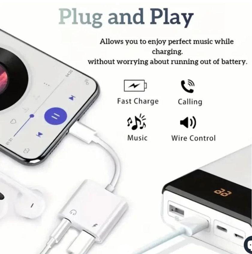 Renoverad 9eight5 Lightning Audio & Charge Adapter MH030 - Reebelo Sverige