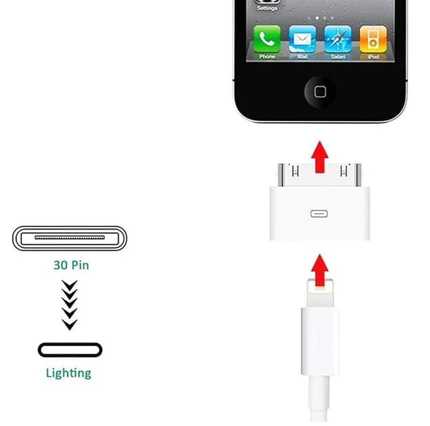 Renoverad 9eight5 Lightning to 30 Pin Adapter - Reebelo Sverige