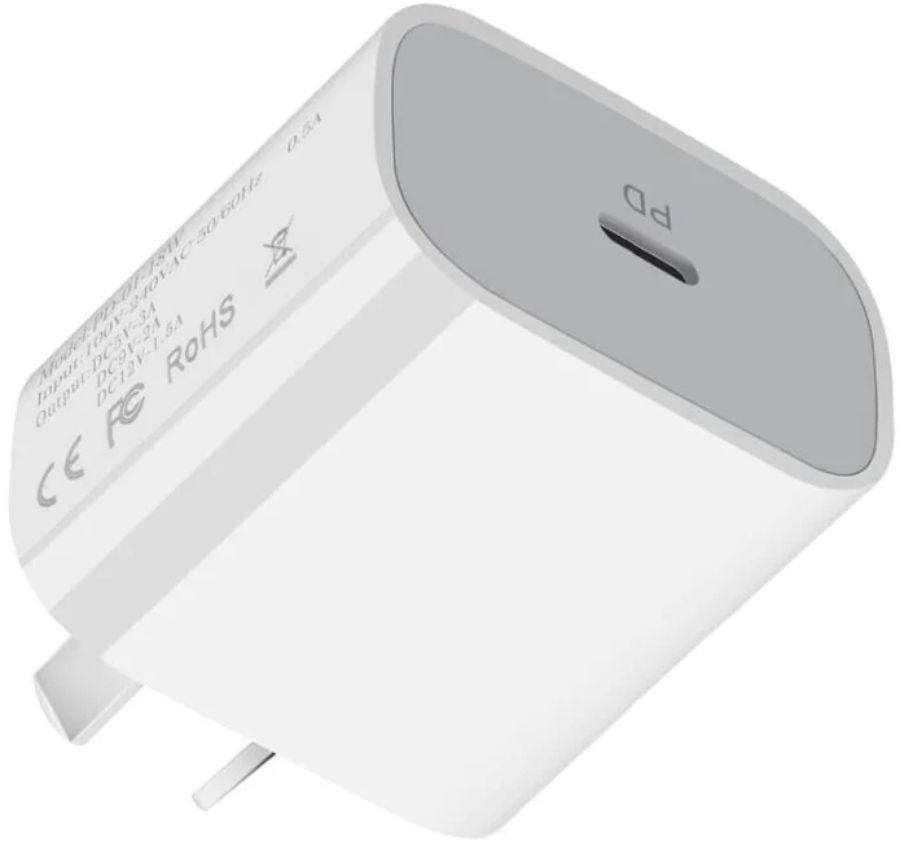 Renoverad 9eight5 Type-C to Lightning Cable (1m) & Wall Plug (NZ / AU) - Reebelo Sverige
