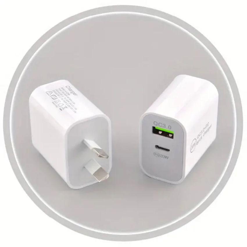 Renoverad 9eight5 Type-C & USB Wall Plug Power Adapter (NZ / AU) - Reebelo Sverige