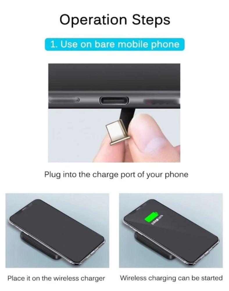 Renoverad 9eight5 Wireless Charging Receiver Type C Devices - Reebelo Sverige
