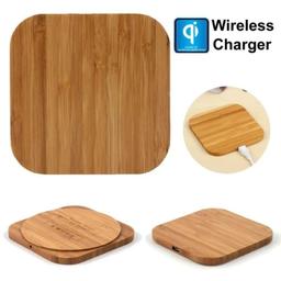 Renoverad 9eight5 Wood-Design Wireless Charger Pad (5W) - Reebelo Sverige