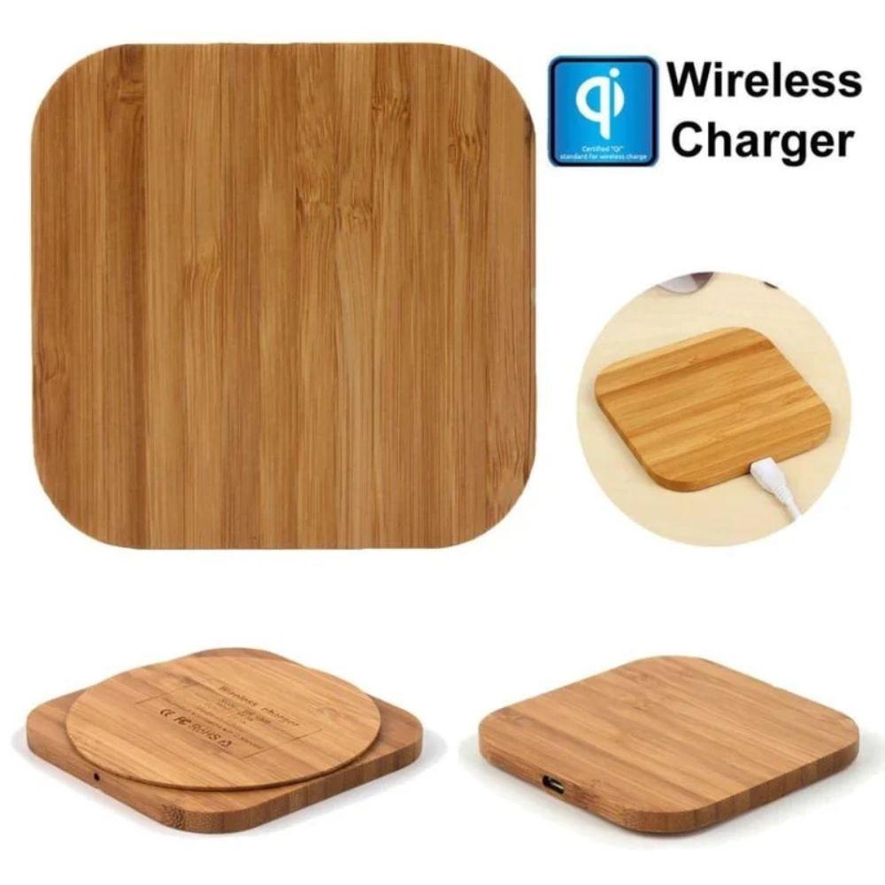 Renoverad 9eight5 Wood-Design Wireless Charger Pad (5W) - Reebelo Sverige