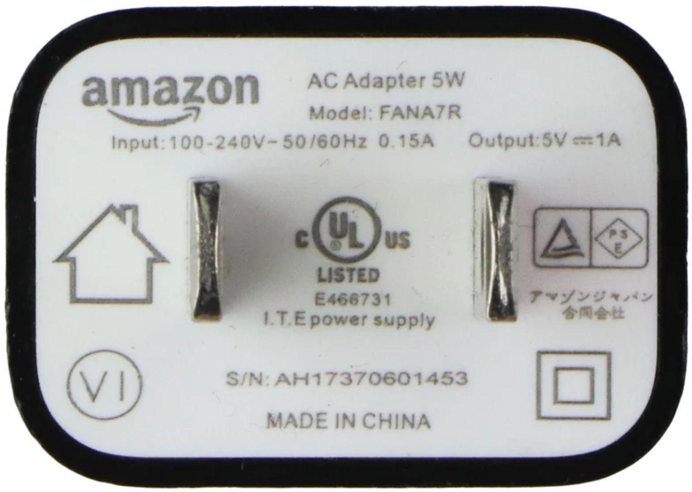 Renoverad Amazon 5W USB Official OEM Power Adapter (FANA7R) - Reebelo Sverige