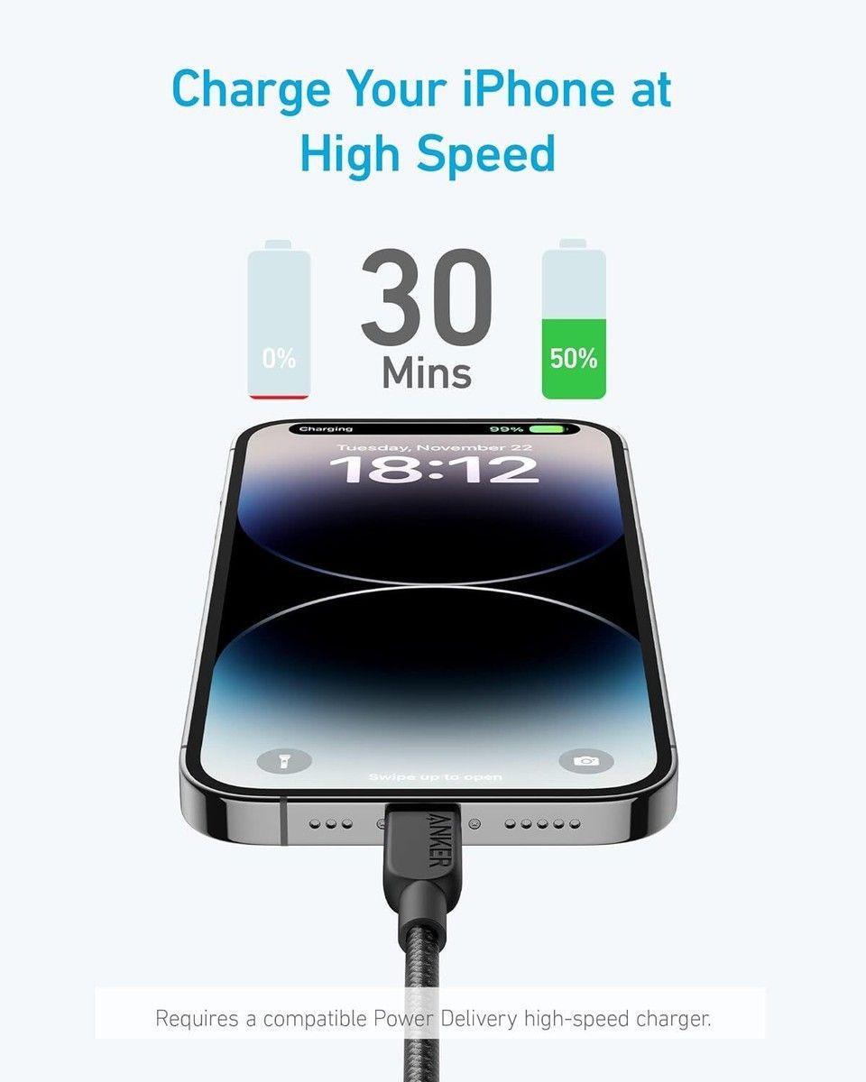 Renoverad Anker 322 USB-C to Lightning Charging Cable (2 pieces a pack) - Reebelo Sverige