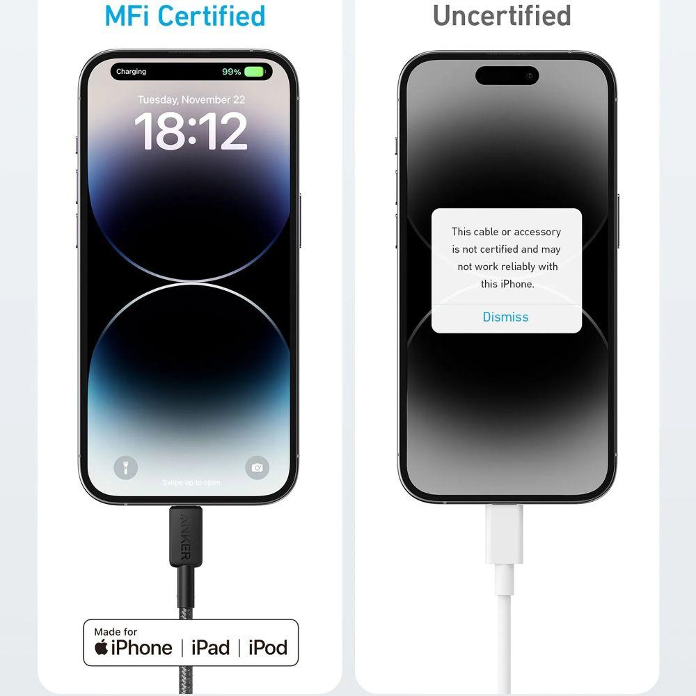 Renoverad Anker 322 USB-C to Lightning Charging Cable (2 pieces a pack) - Reebelo Sverige