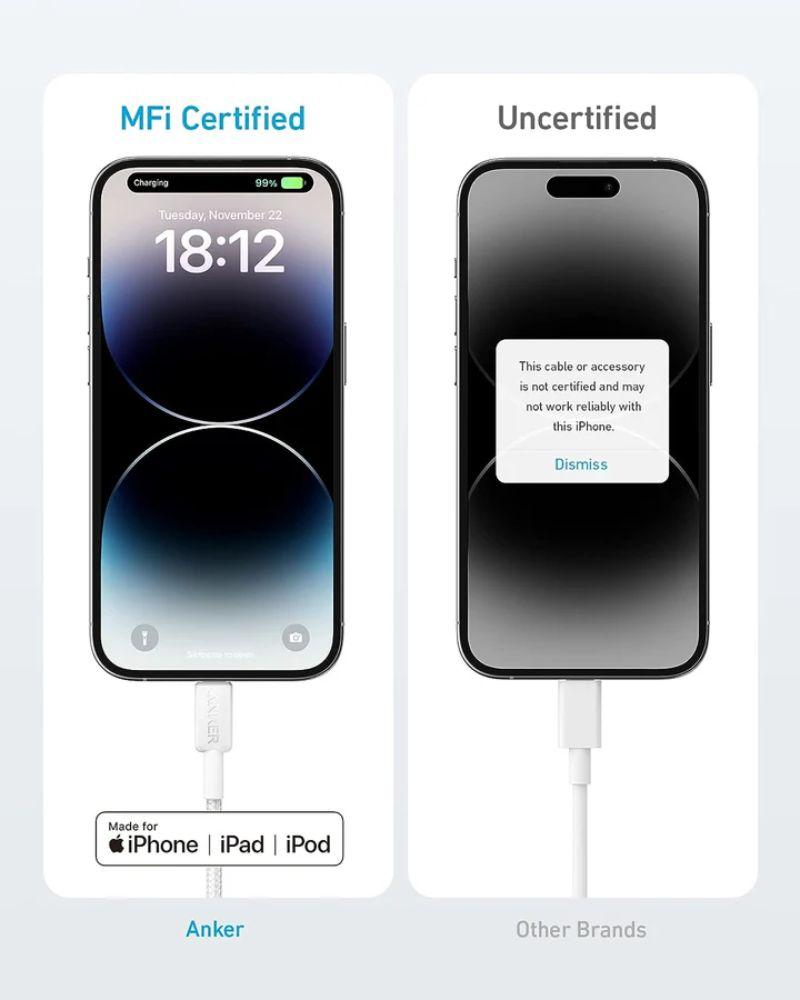 Renoverad Anker 322 USB-C to Lightning Charging Cable (2 pieces a pack) - Reebelo Sverige