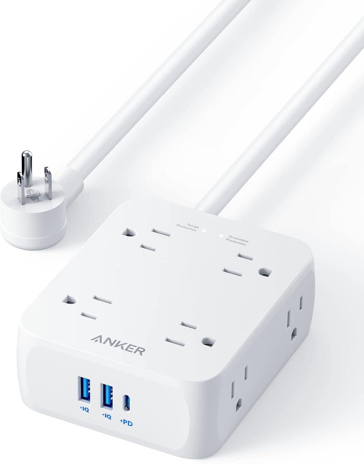 Renoverad Anker 341 USB Power Strip 5ft | A9183 - Reebelo Sverige