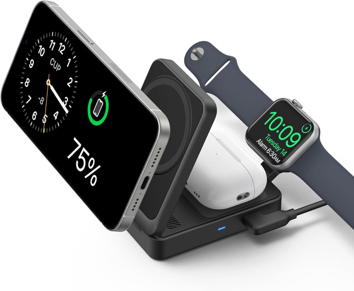 Renoverad Anker MagGo 3-in-1 Wireless Charging Station - Reebelo Sverige