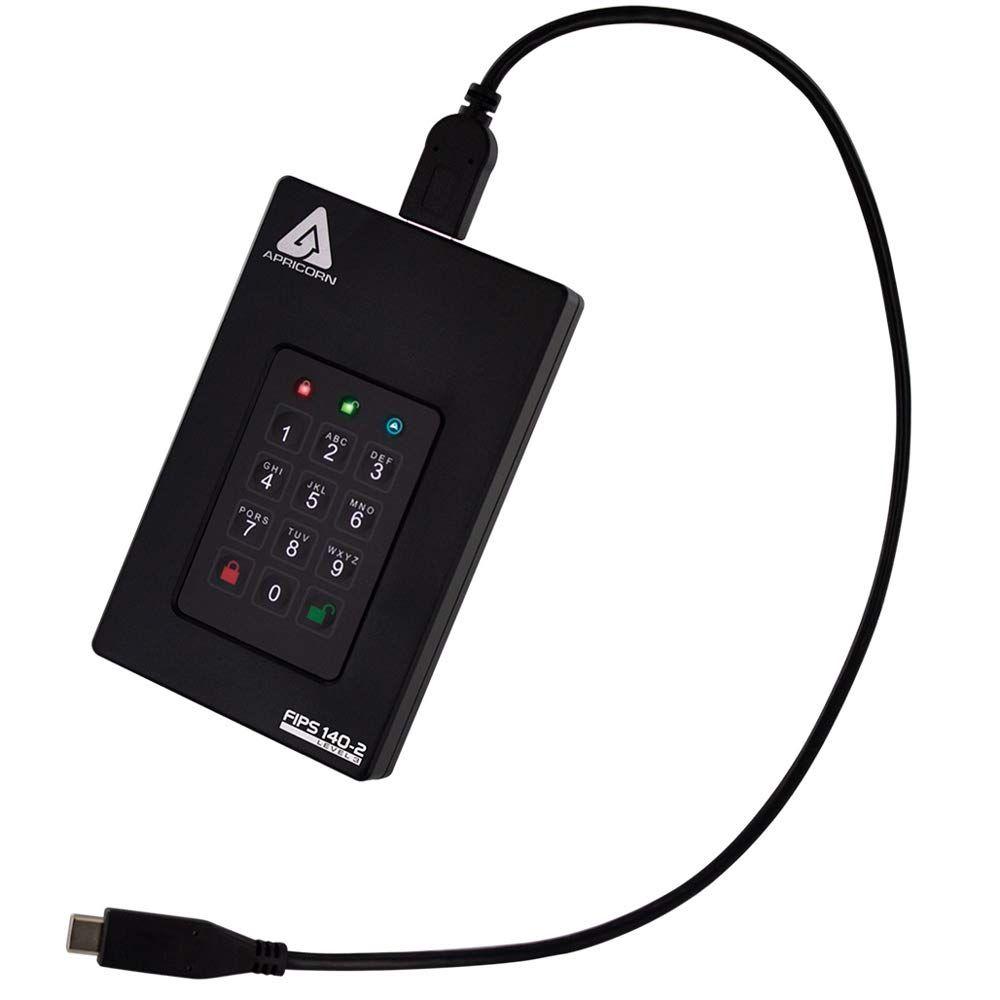 Renoverad Apricorn Aegis Fortress 2TB External Hard Drive - Reebelo Sverige