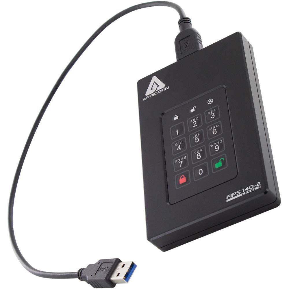 Renoverad Apricorn Aegis Fortress 2TB External Hard Drive - Reebelo Sverige