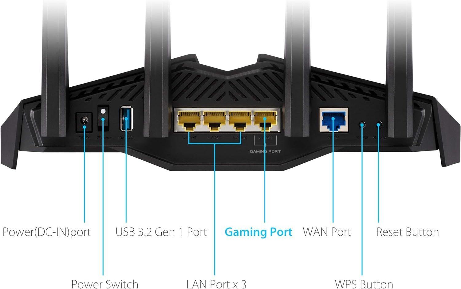 Renoverad ASUS RT-AX82U AX5400 Dual-Band WiFi 6 Gaming Router - Reebelo Sverige