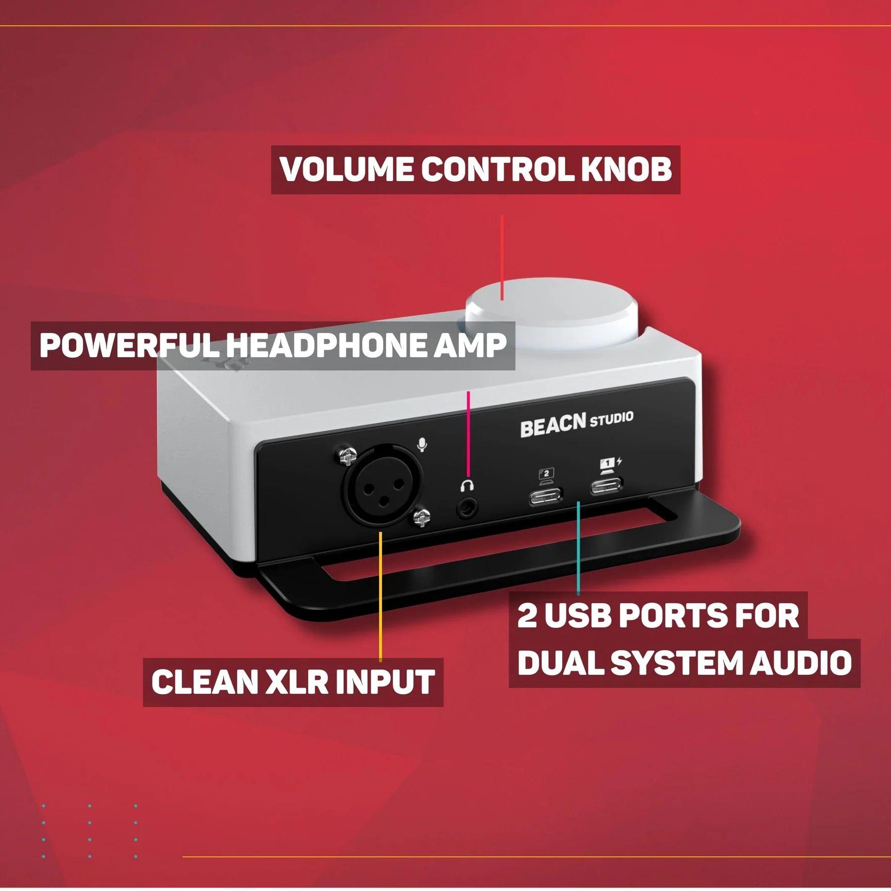 Renoverad BEACN Studio Creator XLR Interface - Reebelo Sverige