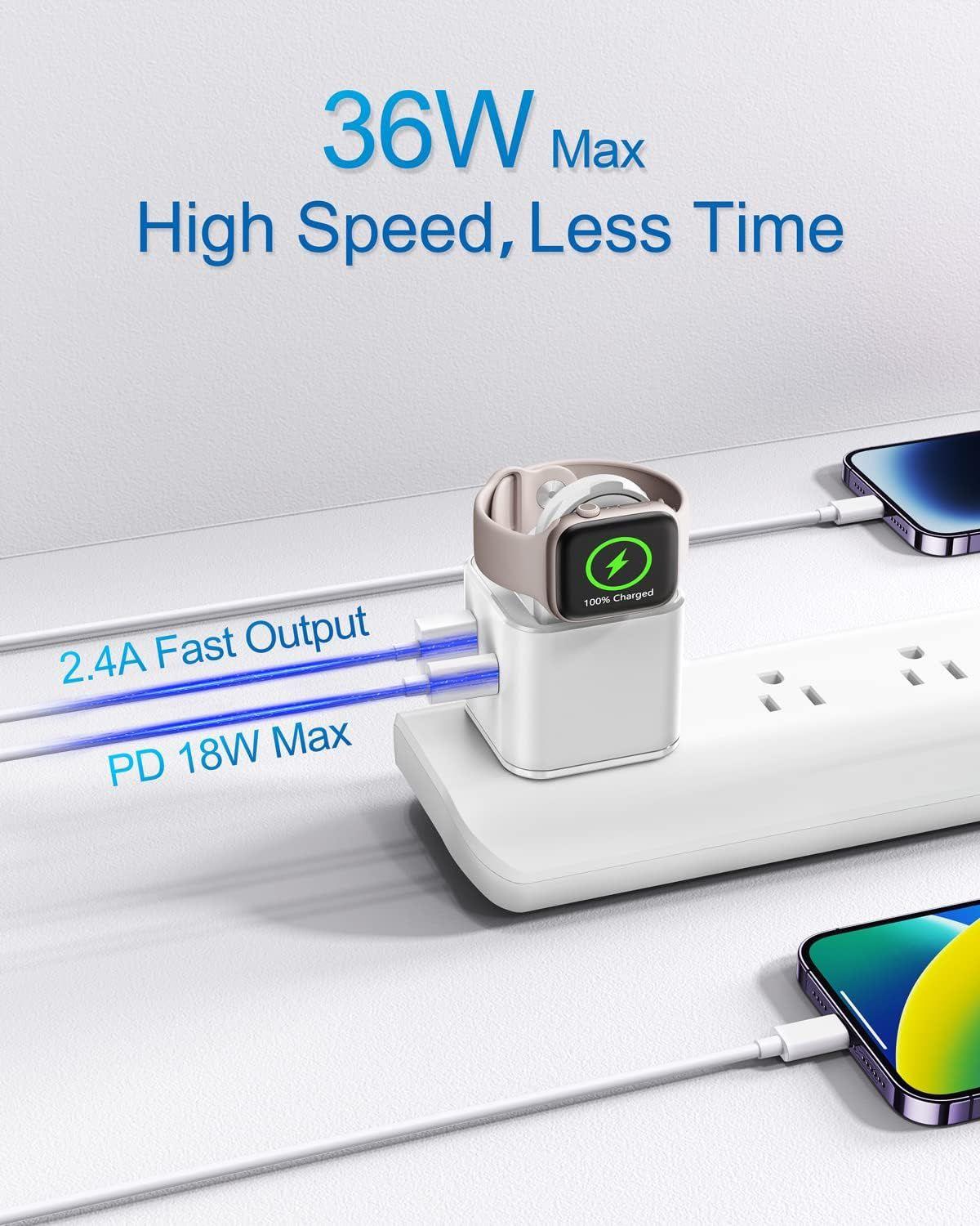 Renoverad BeaSaf 36W Dual Ports Wall Charger - Reebelo Sverige
