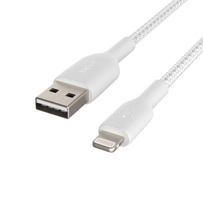 Renoverad Belkin BOOST↑CHARGE™ Braided USB-A to Lightning Cable - Reebelo Sverige