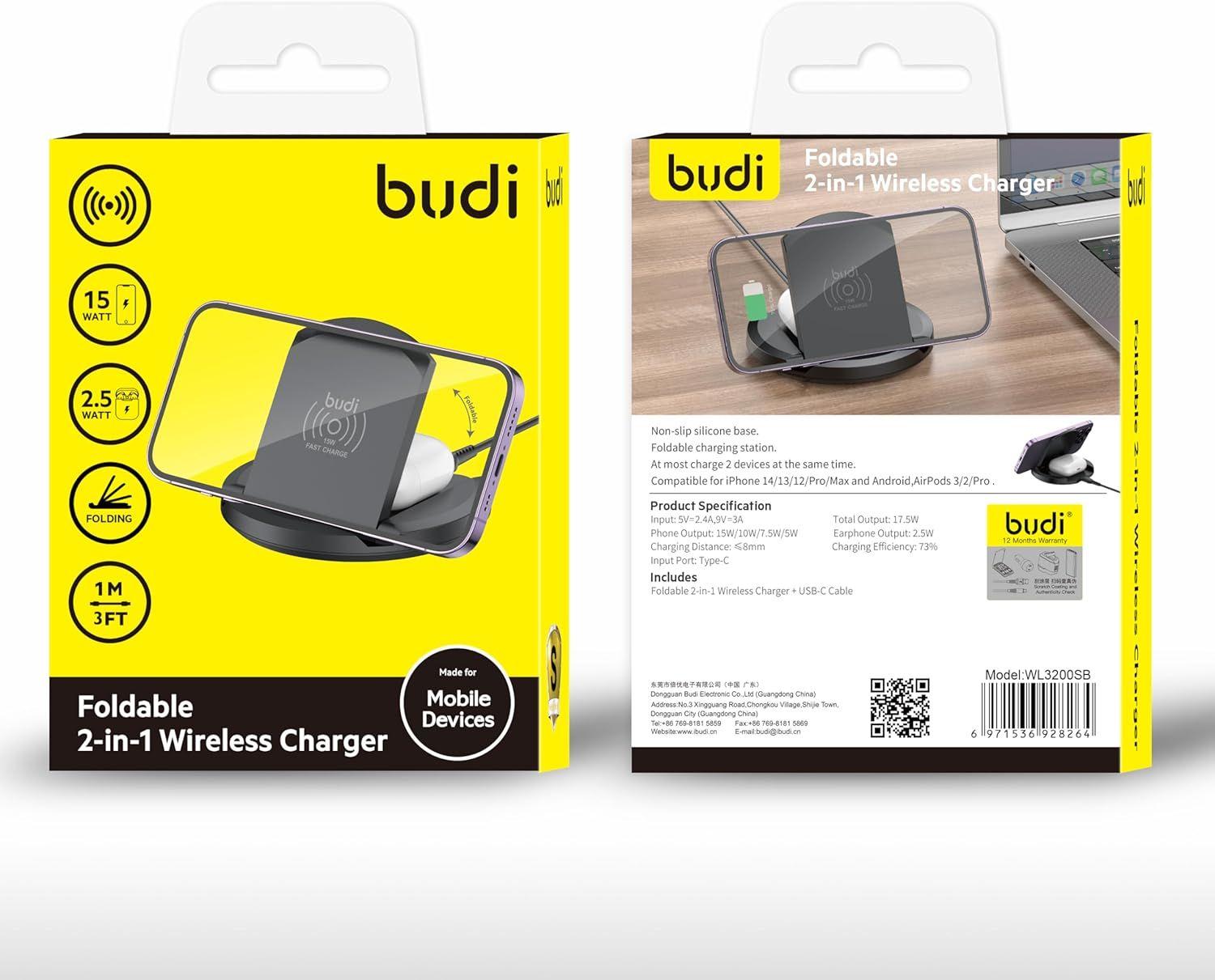 Renoverad Foldable 2-in-1 Wireless Charger (WL3200SB) - Reebelo Sverige