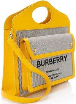 Renoverad Burberry Canvas Horseferry Mini Pocket Tote - Reebelo Sverige
