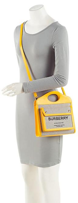 Renoverad Burberry Canvas Horseferry Mini Pocket Tote - Reebelo Sverige
