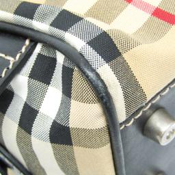 Renoverad Burberry Leather Nylon Canvas Clutch Bag Pouch - Reebelo Sverige