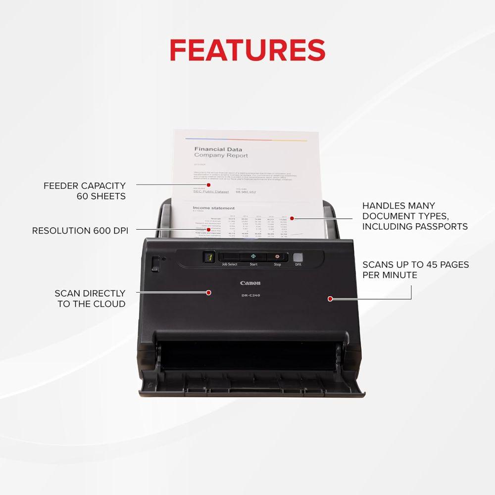 Renoverad Canon ImageFORMULA DR-C240 Colour Document Scanner - Reebelo Sverige