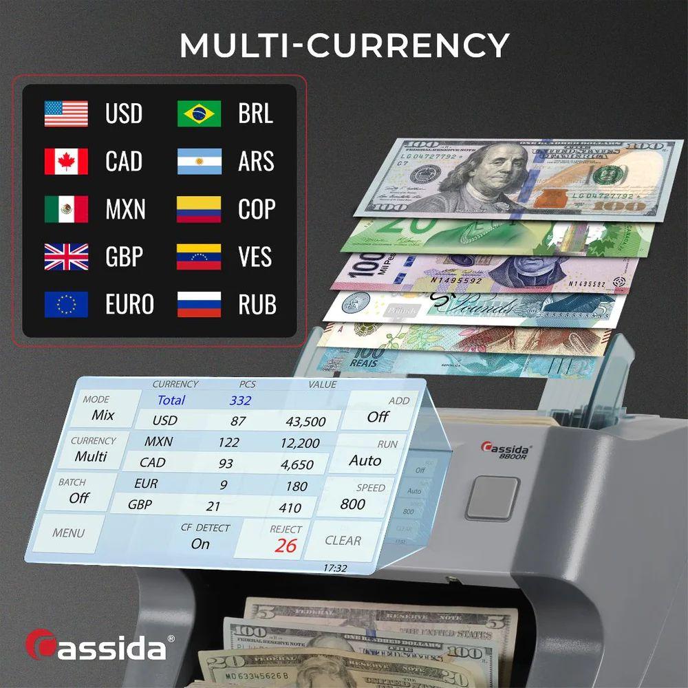 Renoverad Cassida 8800R V2 Mixed Bill Counter - Reebelo Sverige