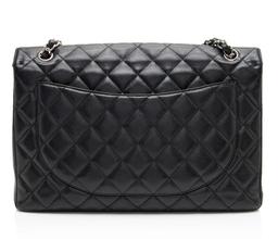 Renoverad Chanel Caviar Leather Classic Maxi Single Flap Bag - Reebelo Sverige