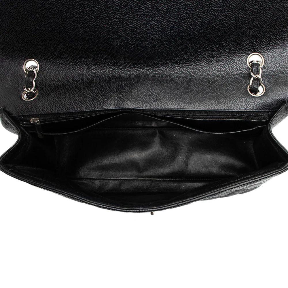 Renoverad Chanel Caviar Leather Classic Maxi Single Flap Bag - Reebelo Sverige