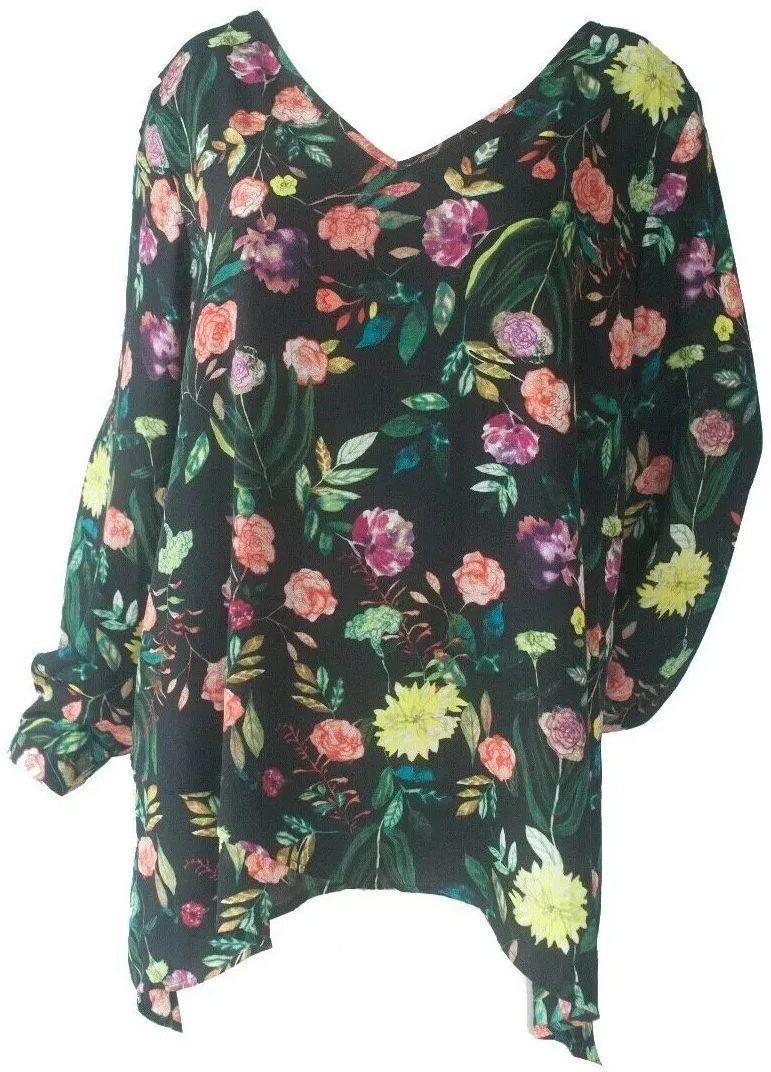 Renoverad Chelsea & Theodore Women's Top Multi Painterly Floral - Reebelo Sverige