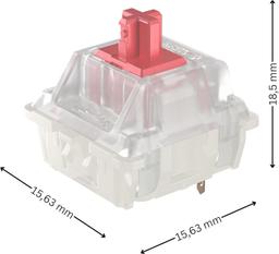 Renoverad CHERRY MX RGB Silent Red Switch Kit - Reebelo Sverige