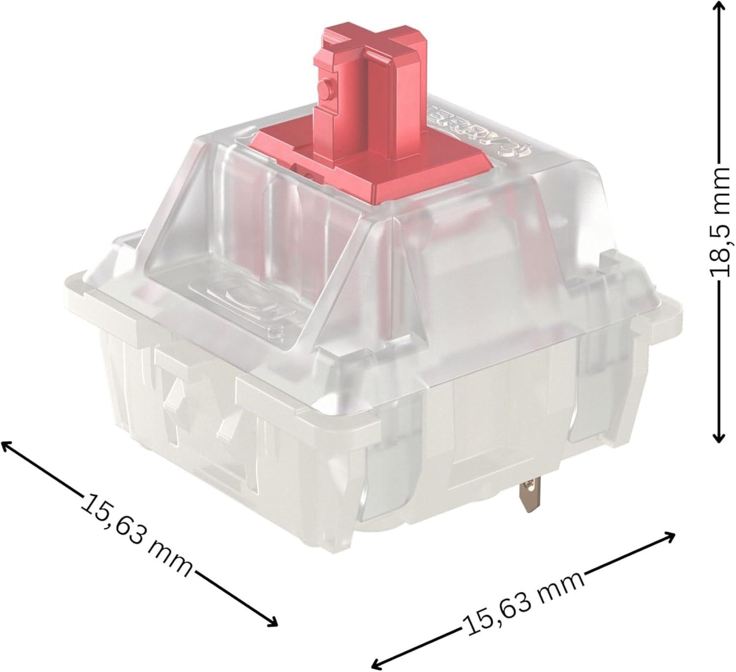 Renoverad CHERRY MX RGB Silent Red Switch Kit - Reebelo Sverige