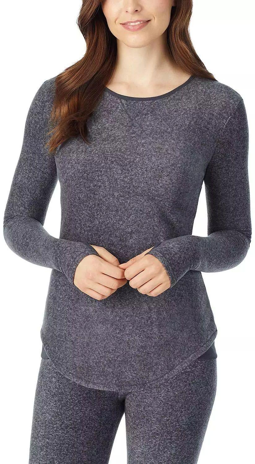 Renoverad Cuddl Duds Fleecewear with Stretch Long Sleeve Crew - Reebelo Sverige