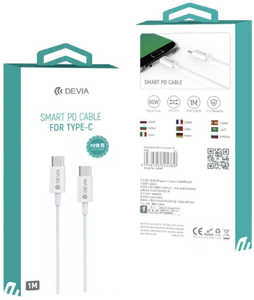 Renoverad Devia Smart Series PD Charging Cable for Type-C (1m) - Reebelo Sverige