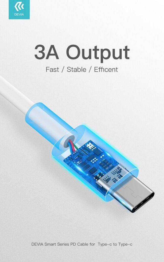 Renoverad Devia Smart Series PD Charging Cable for Type-C (1m) - Reebelo Sverige