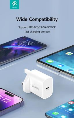Renoverad Devia Smart Series PD Quick Charger (UK / 20W / V2) - Reebelo Sverige