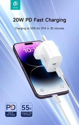 Renoverad Devia Smart Series PD Quick Charger (UK / 20W / V2) - Reebelo Sverige