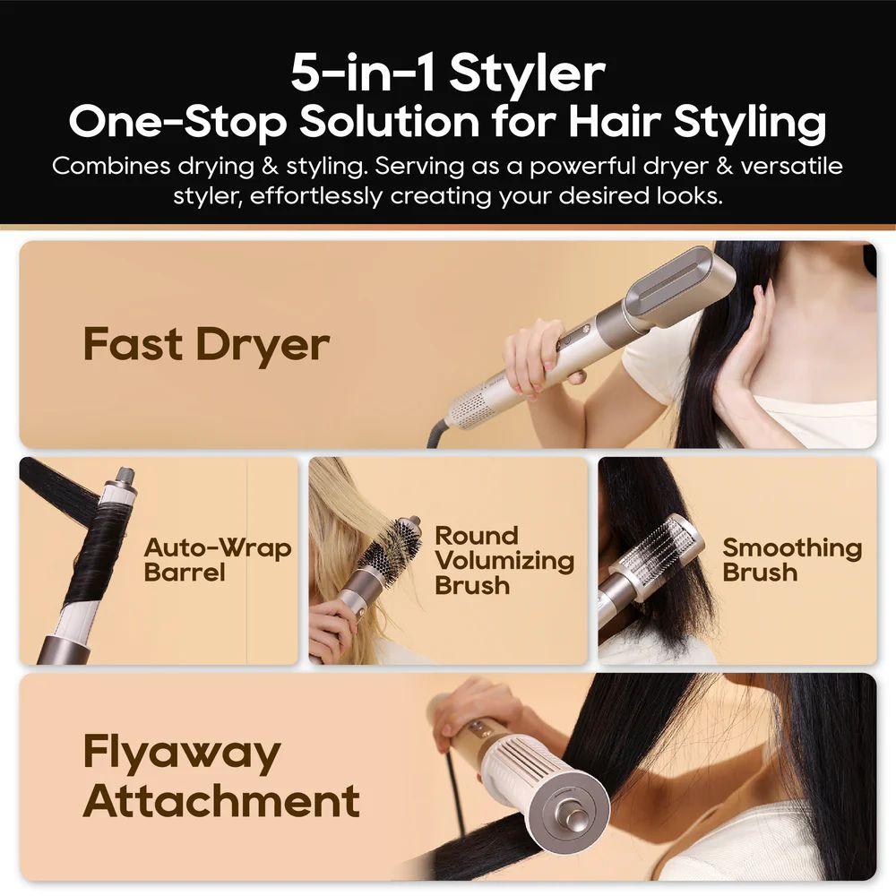 Renoverad Dreame AirStyle 5-in-1 Hair Drying & Styling Tool Kit - Reebelo Sverige