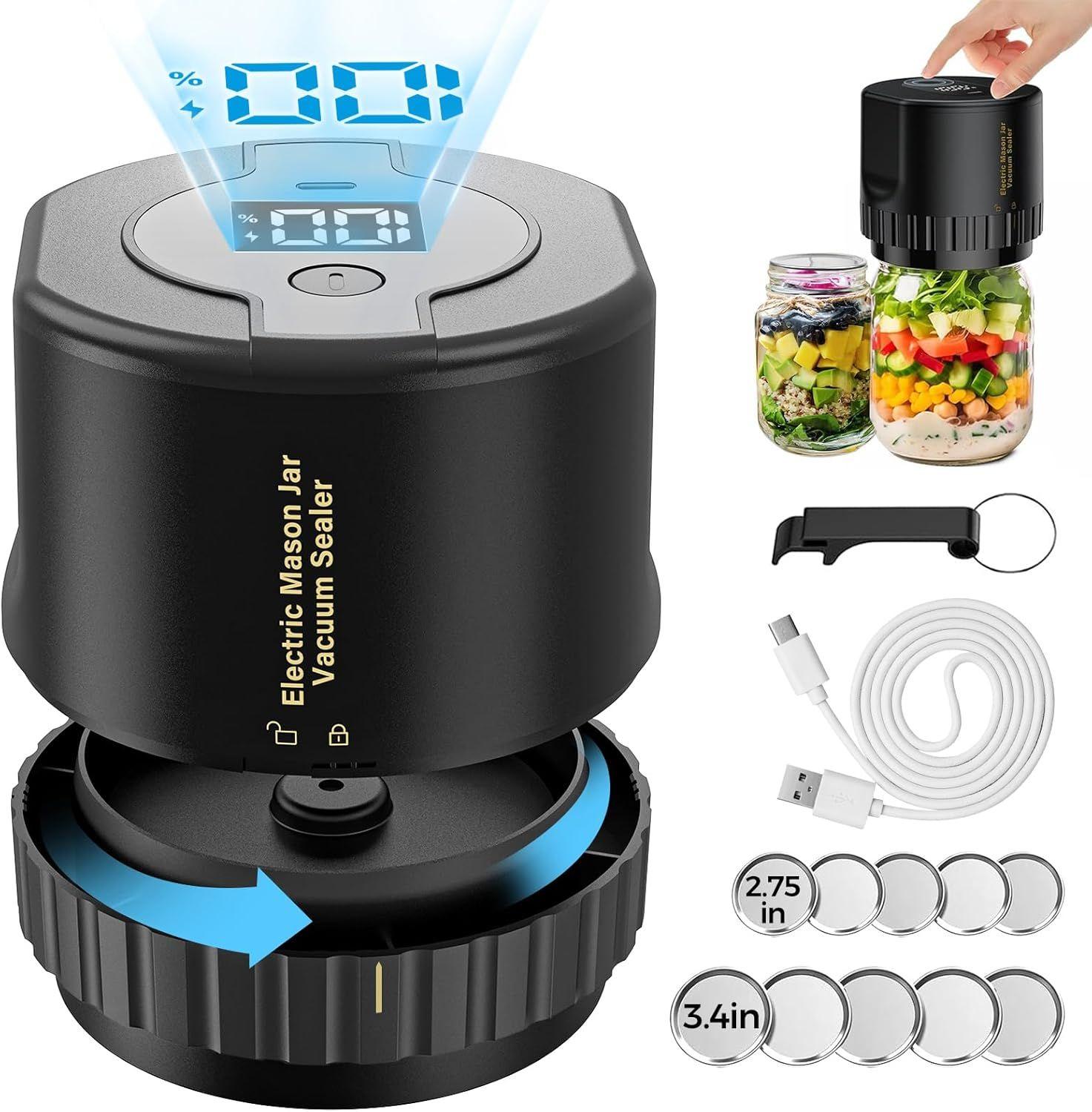 Renoverad Fodmor Mason Jar Electric Vacuum Sealer - Reebelo Sverige