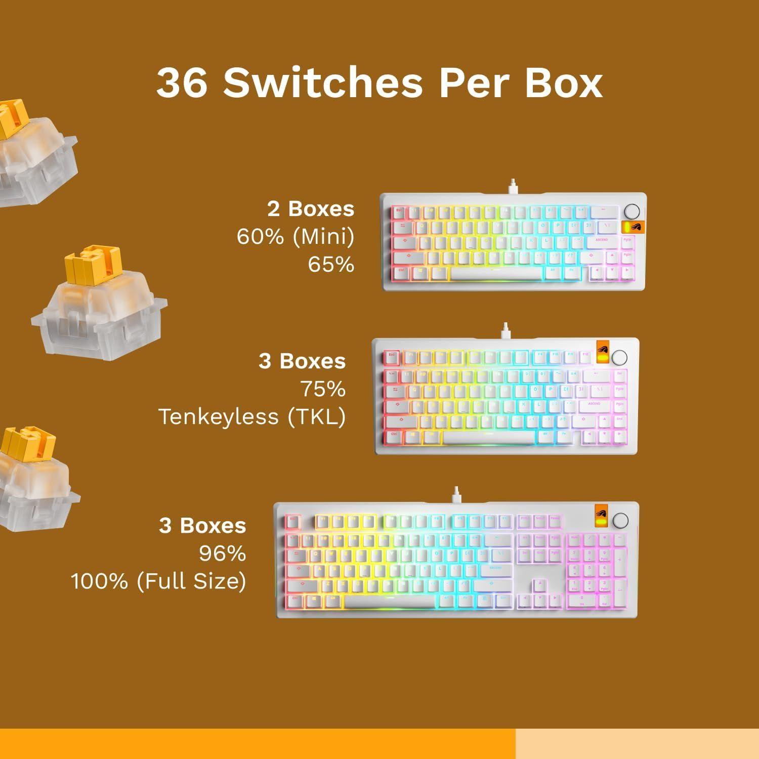 Renoverad Glorious Panda Silent HE Switches (36pcs) - Reebelo Sverige