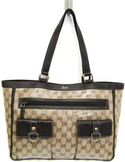 Renoverad Gucci GG Crystal Leather PVC Tote Bag - Reebelo Sverige