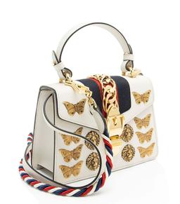 Renoverad Gucci Leather Animal Studs Sylvie Mini Satchel - Reebelo Sverige
