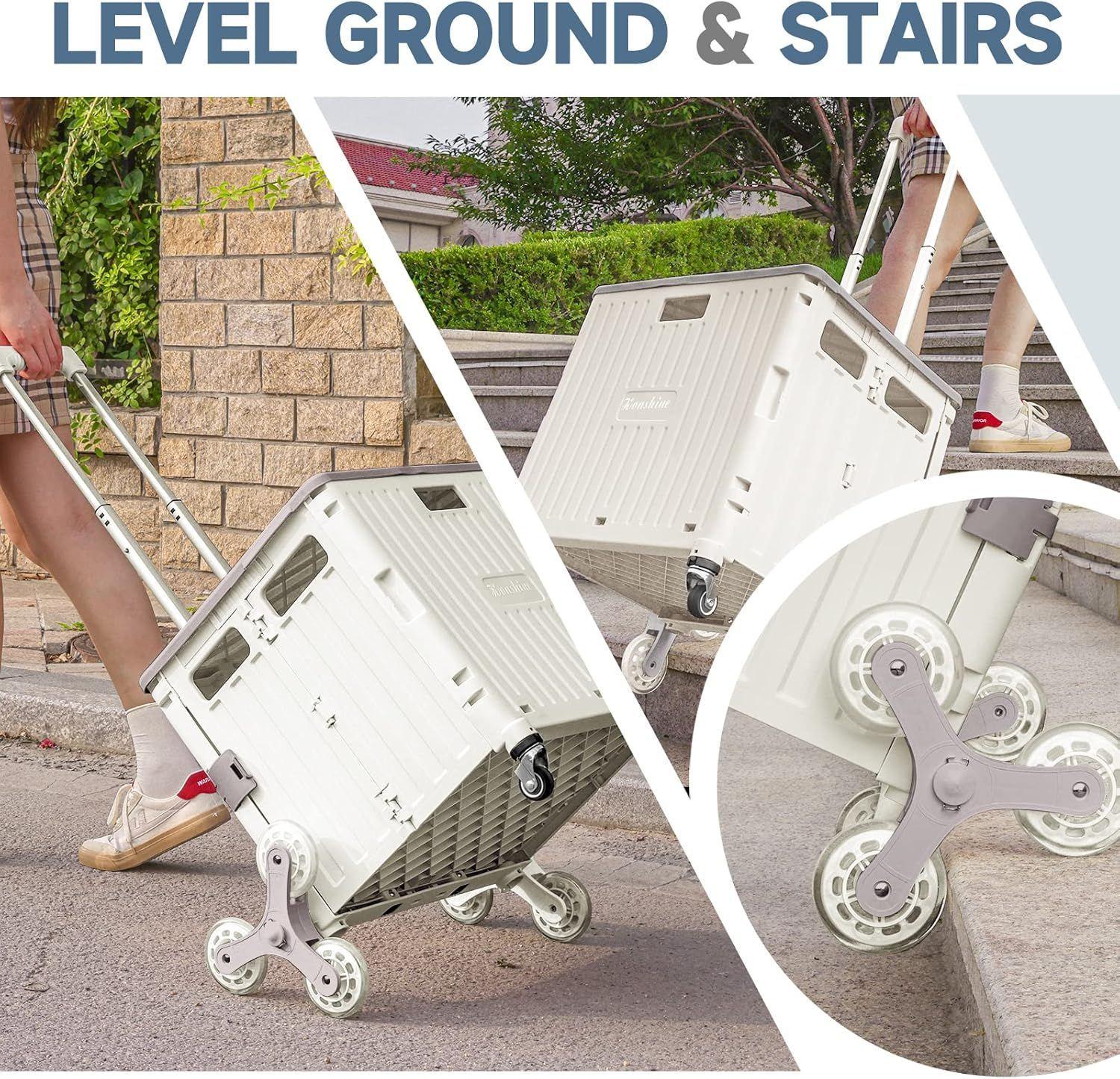 Renoverad Honshine Foldable Cart with Stair Climbing Wheels - Reebelo Sverige