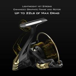 Renoverad KastKing 1000 Valiant Eagle Spinning Reel Gold - Reebelo Sverige