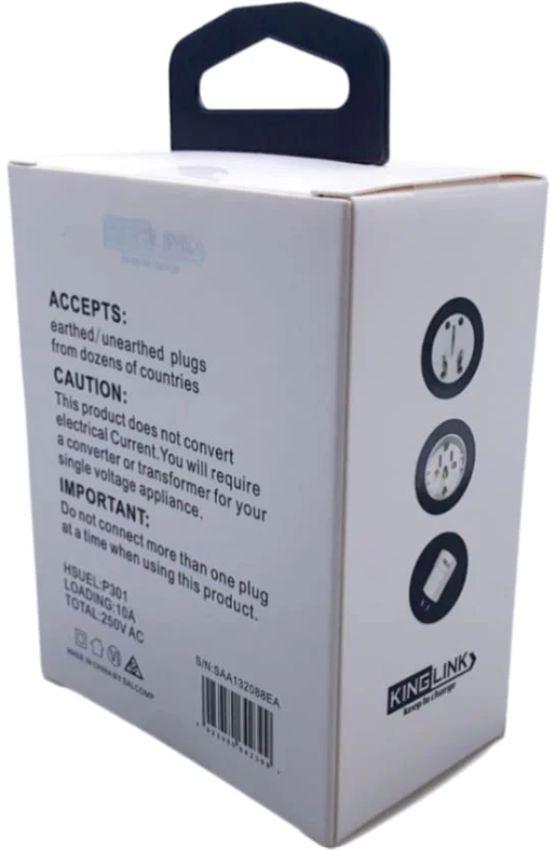 Renoverad Kinglink Travel Adapter P301 Wall Plug (US / EU to NZ / AU) - Reebelo Sverige