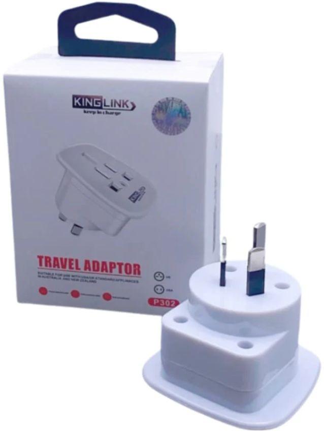 Renoverad Kinglink Travel Adapter P302 Wall Plug (US / UK to NZ / AU) - Reebelo Sverige