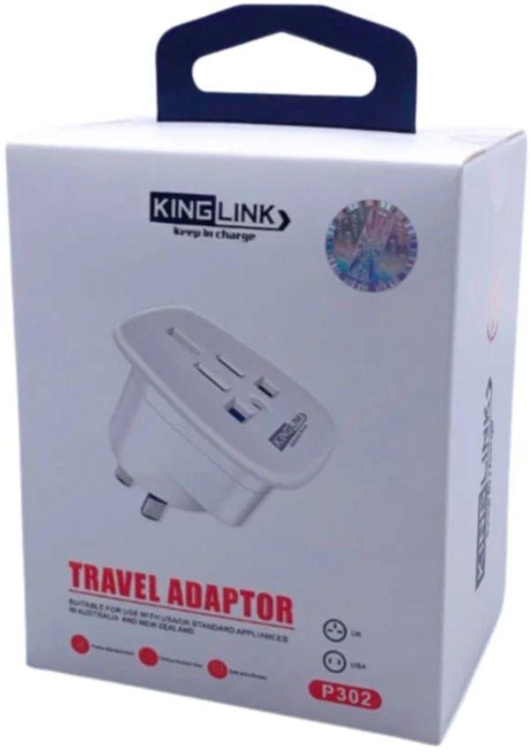 Renoverad Kinglink Travel Adapter P302 Wall Plug (US / UK to NZ / AU) - Reebelo Sverige