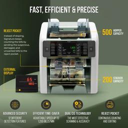 Renoverad Kolibri Signature V2 Mixed Bill Counter - Reebelo Sverige
