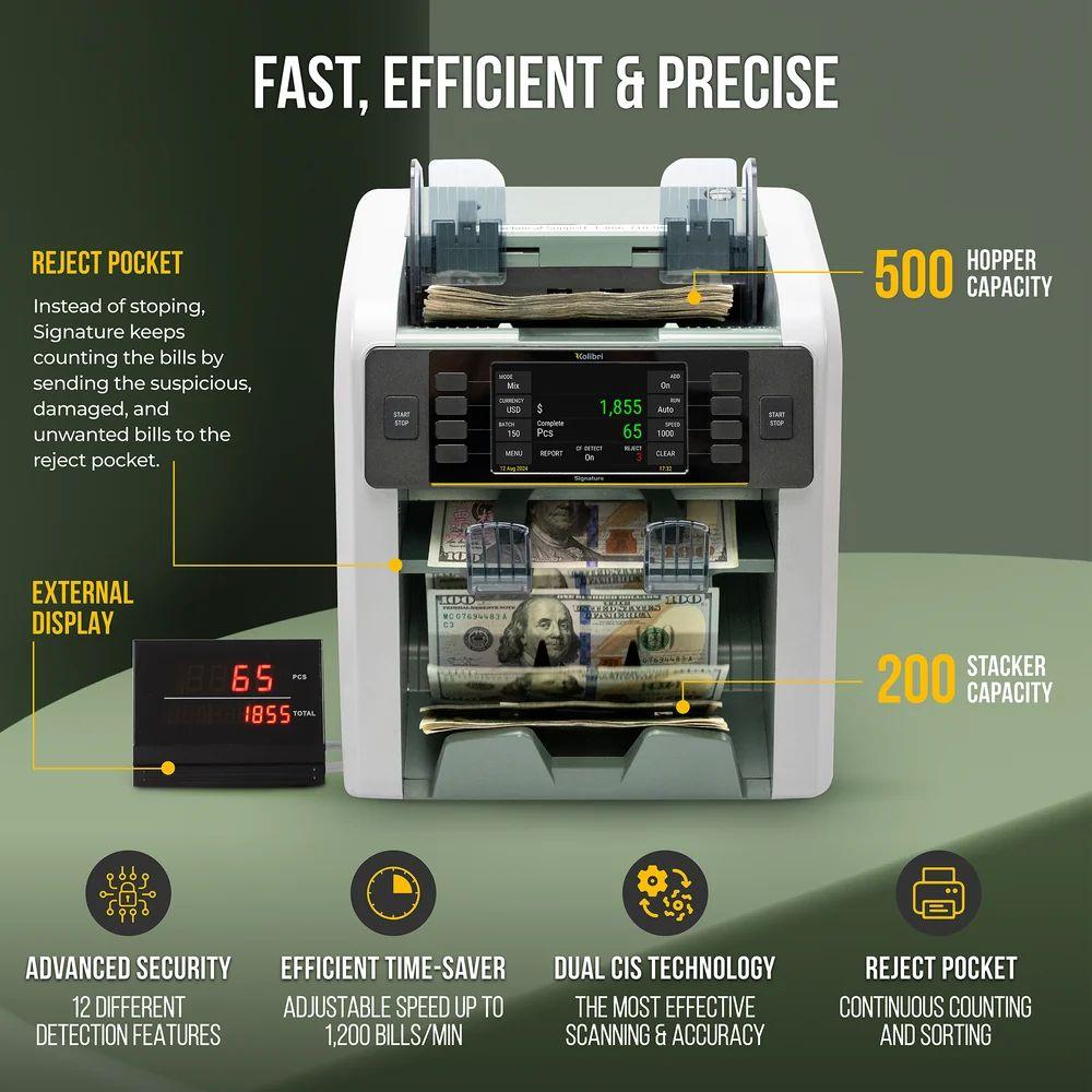 Renoverad Kolibri Signature V2 Mixed Bill Counter - Reebelo Sverige